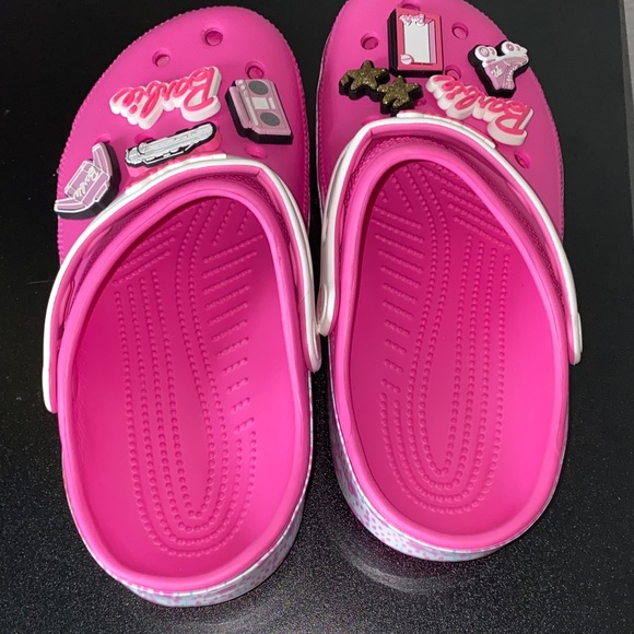 Barbie Adult Hot Pink Crocs with Charms - Picture 2 of 6
